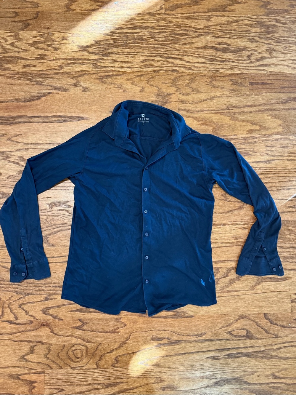 DESOTO Men’s Dark Navy Button-Down Shirt